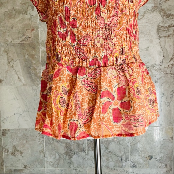 Nanette Lepore Floral Smocked Top - Picture 4 of 7